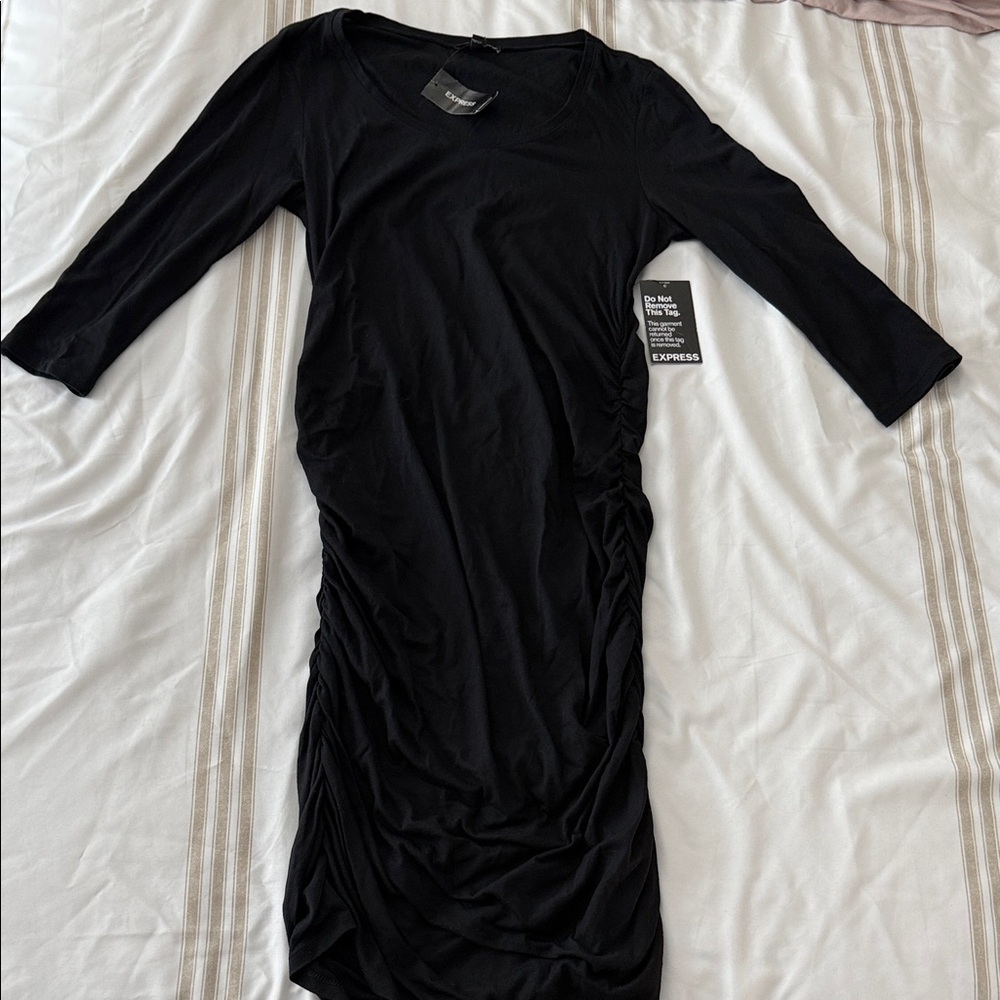 Express Black Long Sleeve Dress